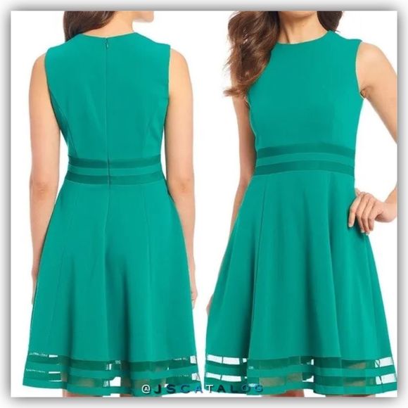 Calvin Klein Green Midi Dress - Picture 1 of 6